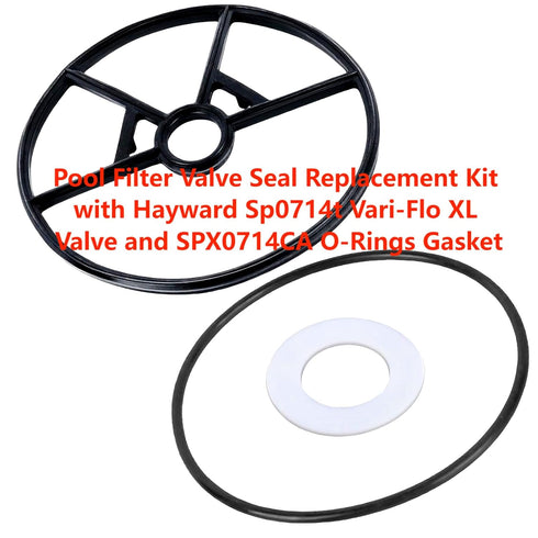 SP0714T Pool Filter Valve Seal Replacement Kit with Hayward Sp0714t Vari-Flo XL Valve and SPX0714CA O-Rings Gasket...