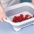 Collapsible Cutting Board - Portable Multi-Purpose Dish Tub - Washing and Draining Fruits and Veggies with Food-Grade Sink Storage - Multifunction...