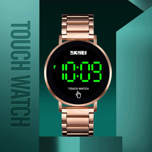 Gosasa Touch Screen Digital LED Waterproof Men Womens Sport Casual Stainless Steel Wrist Watch...