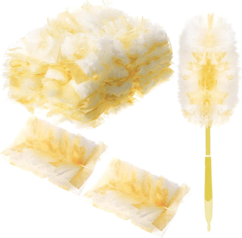 Vesici Duster Refills Compatible with Swiffer Dusters Bulk Disposable Replacement Thickened Duster Refills with 1 Handle Heavy Duty for Cleaning, ...