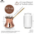 Hakan Turkish Coffee Pot | Stove Top Water Boiler, Coffee Maker, Butter, Chocolate & Milk Warmer | Even and Quick Heat with Handcrafted Copper Mat...