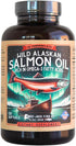 Wild Alaskan Salmon Fish Oil Omega 3 Supplement by Kwee-Jack Fish Co. | 120 Softgels 1000mg Salmon Oil | Anti-inflammation Brain Heart Joint Healt...