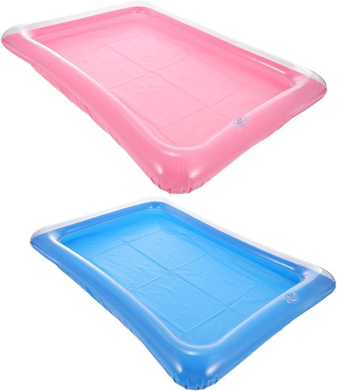 Cabilock 2pcs Water Inflatable Tray Floating Cooler Drink Cooler for Parties Inflatable Salad Bar Buffet Ice Cooler Pool Party Decor Water Party D...