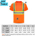 HYCOPROT High Vis Reflective T Shirt Short Sleeve Safety Mesh Quick Dry Shirts (Orange-ms, Small)...