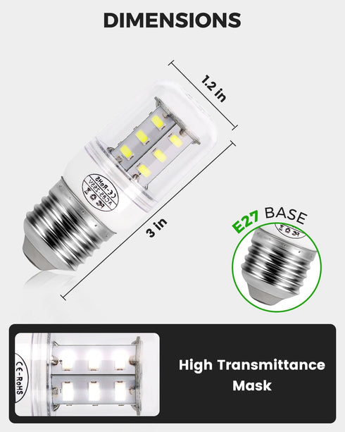 Upgraded KEI D34L Refrigerator Bulb 5304511738 LED Refrigerator Light Bulbs Fit for Frigidaire Kenmore, Refrigerator Light Bulb Replacement (3.5W ...