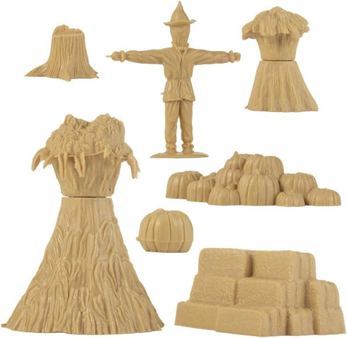 BMC Classic Marx Fall Harvest Crops - 21pc Plastic Corn Hay & Pumpkin Playset...