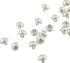 Tegg Half Domed Button 50PCS 10mm Cream-Coloured Half Ball Pearl Buttons with Metal Shank for Clothes, Craft, Sewing...
