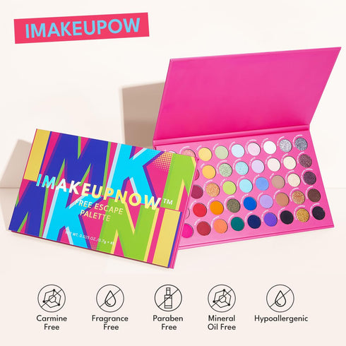 45 Shades Eye Shadow Makeup Palette Set Colorful Bright, High Pigmented Eyeshadow Pallets, Matte Shimmer Glitter for Halloween...
