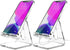 KTRIO 2Pack Acrylic Cell Phone Stand, Clear Phone Holder, Transparent Phone Stand for Desk Phone Dock Cradle Compatible with iPhone 14 13 Pro Max ...