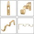 Ycolnaefllr Set of 3 Golden Double Rod Holders Double Curtain Rod Brackets Heavy Duty Double Curtain Rod Hanging Brackets for 1 and 0.7 -Inch Rod...
