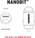Car and Driver USB Car Charger Nanobit 12V, 30W | Quick Charge USB-A QC3.0, Compatible with iPhone, Tablet, Gaming Consoles | Output 4.5V 5A/5V 4....