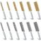 12 Pcs Bore Brush for Drill, Variety of Size Stainless Steel Cleaning Brush, Power Drill Impact Driver Pipe Hex Drill Shank Drill Wire Brush Set f...