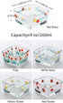 9 OZ Mini Floral Candy Dish Small Tulip Glass Candy Bowl for Dessert,Snack,Fruit,Yogurt,Dipping,Side Dishes,Kitchen Prep,Clear Square Dessert Bowl...