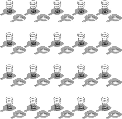 Fielect 20Pairs 18650 Battery Spring Plate 18650 Battery Positive Negative Conversion Spring Contact Nickeling Plate 16.5mmx16mm...