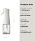 Zuutii Oil Sprayer for Cooking, 170ml Olive Oil Sprayer Mister, Olive Oil Spray Bottle for Salad, BBQ, Continuous Spray with Portion Control, Kitc...