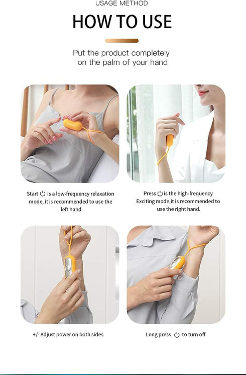 Brain Massage Adjust Heart Rate,Headache Focus Attention,Small and Easy to Carry,Improve Deep Sleep (Yellow)...
