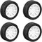 uxcell 30mm Rubber RC Wheel Tires DIY Model Robots 4pcs, White and Black...