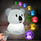 Koala Night Light for Kids Silicone Bedside Bedroom Lighting, Baby Nursery Light Sleeping NightLights, Color Changing Lamps - Eye Caring, Adjustab...