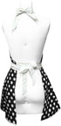 Wrapables Adjustable Flirty Hostess Apron, Black Polka Dots...
