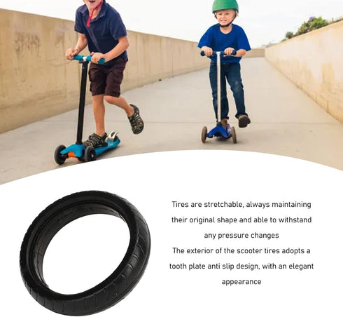 Electric Scooter Tire, 5 Inch Wear Resistant and Thickened Electric Scooter Solid Tires Good Elasticity Scooter Rubber Tire Scooter Tire Replaceme...