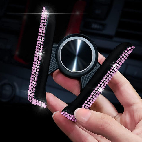 SUNCARACCL Bling Car Phone Holder, 360 Degrees Adjustable Crystal Auto Mount Holder for Dashboard,Windshield and Air Vent (Pink)...