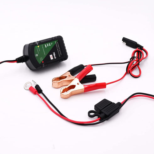 12 Volt Battery Charger 750mA Automatic Battery maintainer trickle Battery Charger Smart Float Charger for Automotive car Motorcycle Lawn Mower Bo...