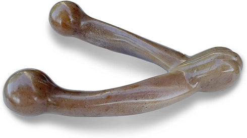 Pet Qwerks Wishbone BarkBone - Nylon Chew Toy for Aggressive Chewers - Bacon Flavor - 8.25"...