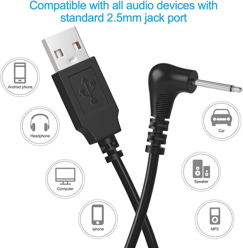 DC Charging Cable | USB Charger Cord,2.5mm USB DC Charger Cord Replacement,Fast USB DC Charging Cord,5v DC Charger Cable Wire 3ft...