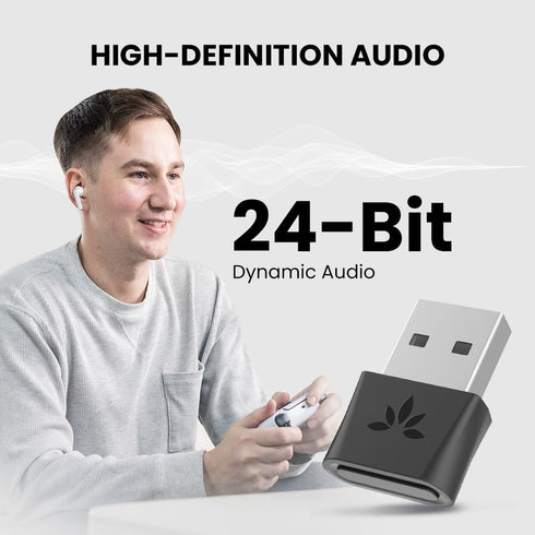Avantree DG80 - Bluetooth 5.3 Adapter for PS5 & Gaming Consoles with Low Latency & aptX-Adaptive, Wireless Audio Transmitter for Headphones & Earb...