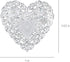 Hygloss Heart Doilies - 12 Pcs 4-Inch Silver Foil Paper Heart Shaped Doilies for Valentines Crafts, Table Settings - Metallic Silver - Ideal for V...