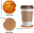 Basketball Absorbent Car Coasters,Cool Ceramic Cup Holders Coasters with a Finger Notch for Women Men 2.56"(2 Pieces)...