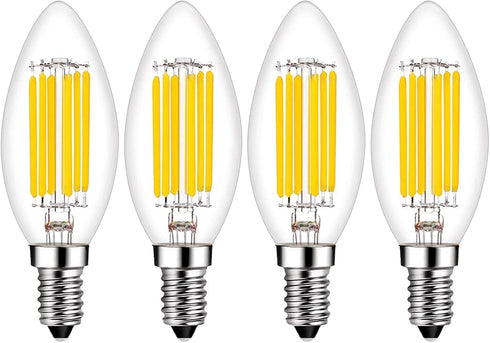 E14 LED Bulb Dimmable 60W Equivalent 2700K Warm White, E14 Light Bulbs European Base 6W 600Lumens AC120V, E14 Edison Bulb for Turkish Lamp Light B...