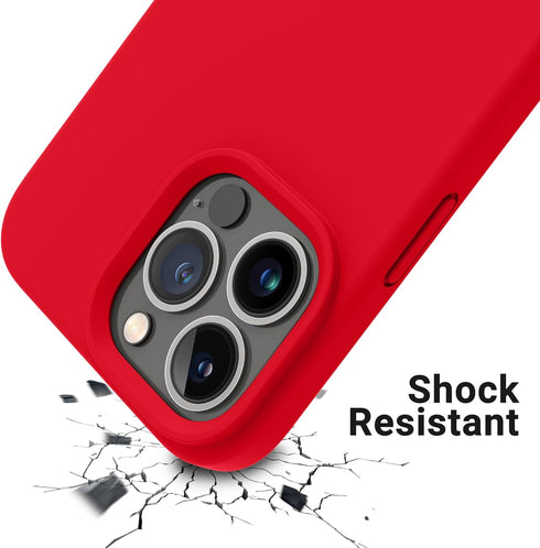 OTOFLY Designed for iPhone 14 Pro Case, Silicone Shockproof Slim Thin Phone Case for iPhone 14 Pro 6.1 inch (Red)...