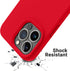 OTOFLY Designed for iPhone 14 Pro Case, Silicone Shockproof Slim Thin Phone Case for iPhone 14 Pro 6.1 inch (Red)...