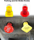 Parking and Air Brake Knobs for Semi Trucks Threaded Fit for Peterbilt Kenworth Volvo and Western Star Truck Yellow Parking Brake Knob and Red Tra...
