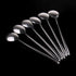 Korean Stainless Steel Rice Soup Iced Tea Spoon Coffee Spoon Cold Drink Spoon Fruit Juice Long Ice Scoop Long handle Great Circle 3Pcs...