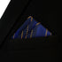 S&W SHLAX&WING Men's Pocket Square Blue Orange Geometric Large 12.6"...
