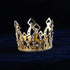 JANOU Mini Crown Tiara Cake Topper Crystal Children Hair Ornaments for Wedding Birthday Baby Shower Party Cake Decoration (Gold)...