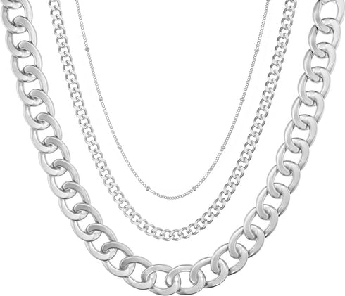 18K Gold Plated U Shaped Bamboo Lock Chain Paperclip Chains Adjustable Necklace for Women Gold Plated Jewelry...