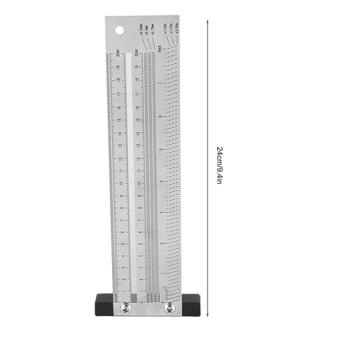 T Type Marking Ruler Hole Ruler Woodworking Marking Scribing Line Ruler Carpenter Line Gauge Measuring Tool (8 inches)...
