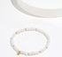 MORGAN & PAIGE Bronze 18k Yellow Gold Plated Genuine Gemstones Stretch Bracelets for Women Trendy - Elegant Dainty Gold Beaded Bracelets for Women...
