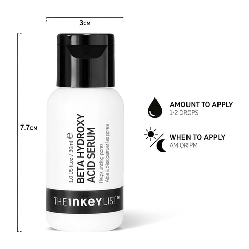 The INKEY List Beta Hydroxy Acid (BHA) Serum, Face Exfoliant for Normal, Oily or Dry Skin, Target Pores and Blackheads, 1.01 fl oz...