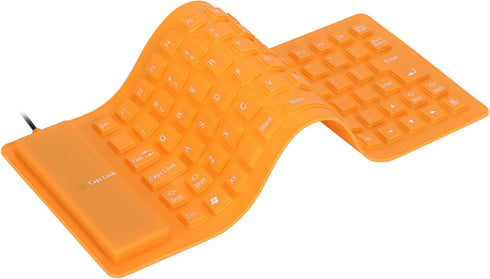Foldable Silicone Keyboard, USB Wired Waterproof Rollup Keyboard, Folding Flexible Keyboard Slim Soft Silent Typing 85 Keys for PC Notebook Laptop...