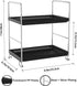 2 Tier Bathroom Organizer Countertop,Kitchen Spice Rack or Makeup Shelf Vanity Perfume Skin Care Organizer and Storage Bedroom Storage Tray (Silve...