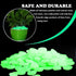 Glow in The Dark Pebbles, 100pcs Green Glowing Rocks Luminous Stone for Fish Tank, Garden Yard, Path Patio Aquariums Rocks Decor Light Up Rocks...