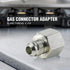 Flextron FTGF-38F12 Gas Connector Adapter Fitting with 3/8" Outer Diameter Flare Thread x 1/2" FIP, Uncoated, for Log & Space Connectors, Excellen...