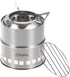 Camp Stove, Ohuhu Camping Stove Wood Burning Stove Stainless Steel Mini Portable Backpacking Survival Stoves for Picnic BBQ Camping Hiking Cooking...