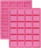 24-Cavity Rectangle Caramel Candy Silicone Molds,Chocolate Truffles Mold,Whiskey Ice Cube Tray,Grid Fondant Mould,Hard Candy Mold Pralines Gummy J...