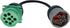 6pin J1708 to Type2 Green 9pin J1939 Adapter Cable for Trucker and car 1ft/30cm...