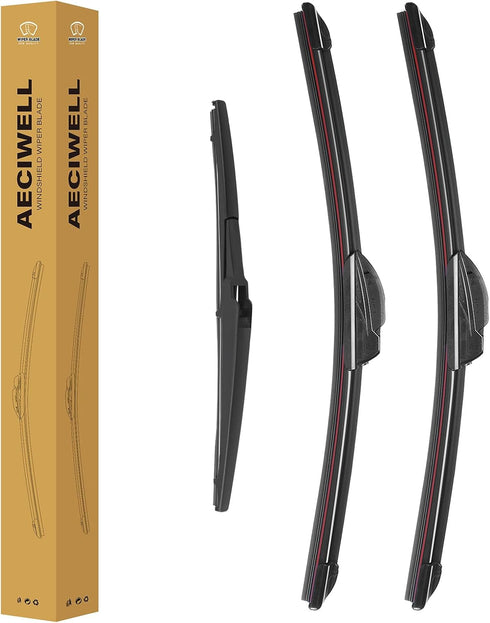Windshield Wiper 22"+21"+11" (U/J Hook,Set of 3) Replacement For 2014-2021 Jeep Grand Cherokee Original Equipment Windshield Wiper Blade...